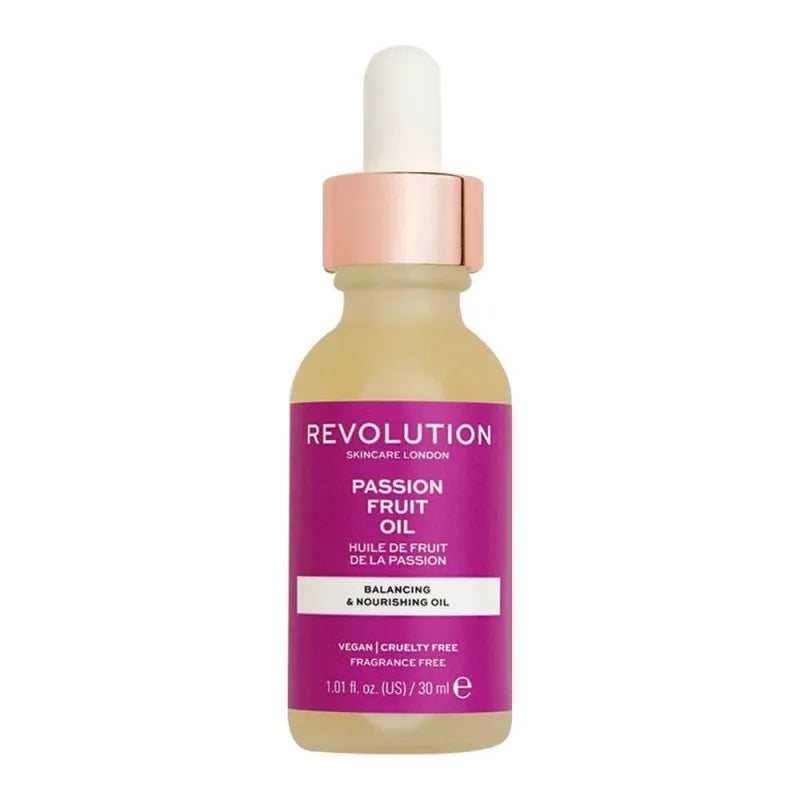 makeup revolution passion fruit balancing & nourishing oil, fragrance free, 30ml main image