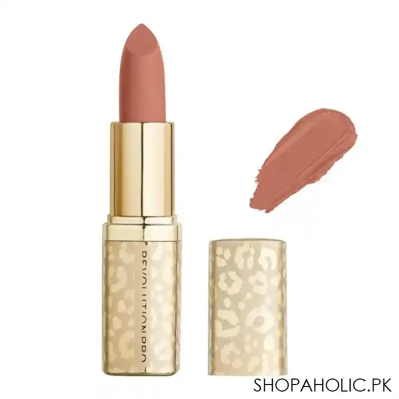 makeup revolution pro new neutral satin matte lipstick, cashmere main image