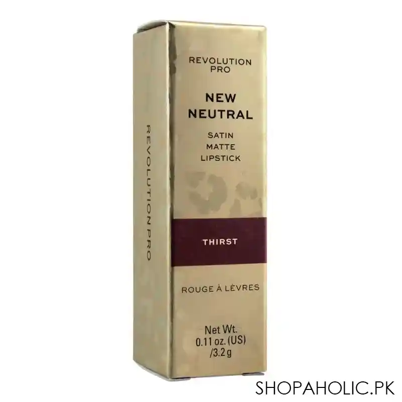 makeup revolution pro new neutral satin matte lipstick, thirst image3