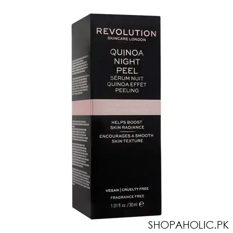 makeup revolution quinoa gentle night peeling serum, fragrance free, 30ml image2