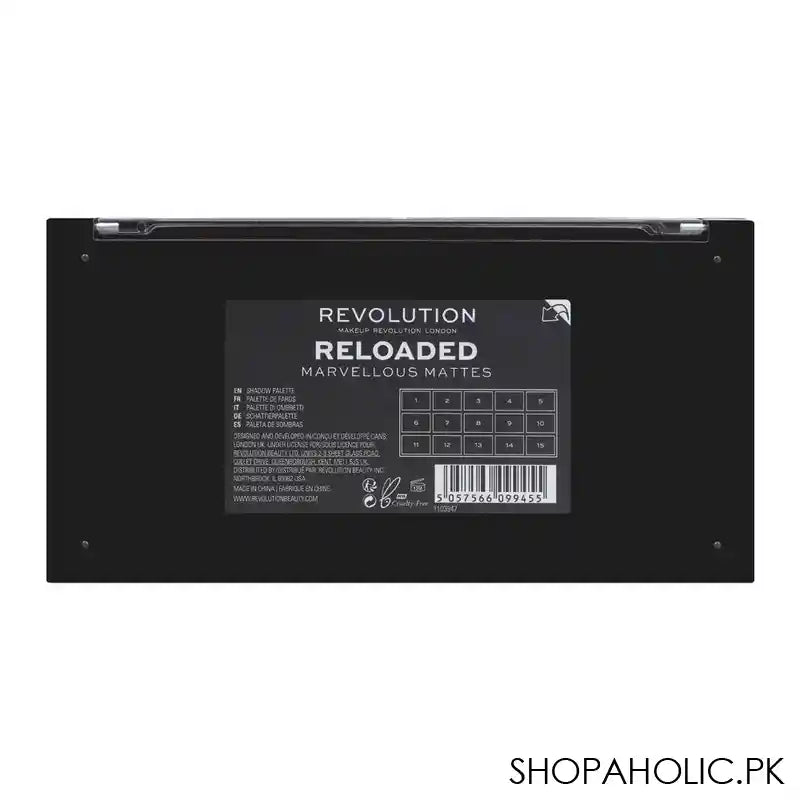 Makeup Revolution Reloaded Eyeshadow Palette, Marvellous Mattes, 15 Shades - Image 2