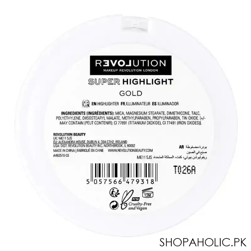 makeup revolution relove super highlight highlighter, gold image4