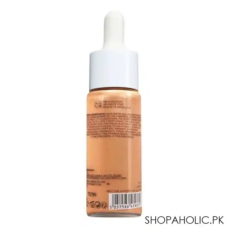 makeup revolution relove super serum hyaluronic acid foundation, f10.5 image2