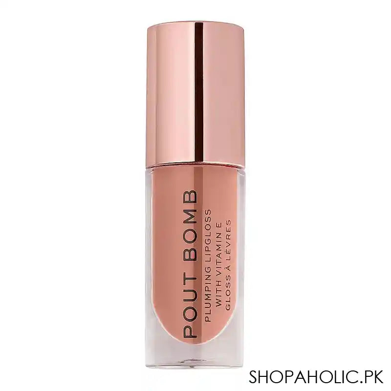 Makeup Revolution Shimmer Bomb Lip Gloss, Candy Pink - Main Image