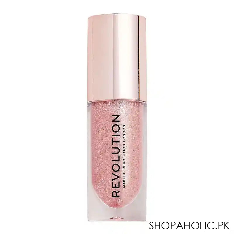 Makeup Revolution Shimmer Bomb Lip Gloss, Glimmer Nude - Image 3