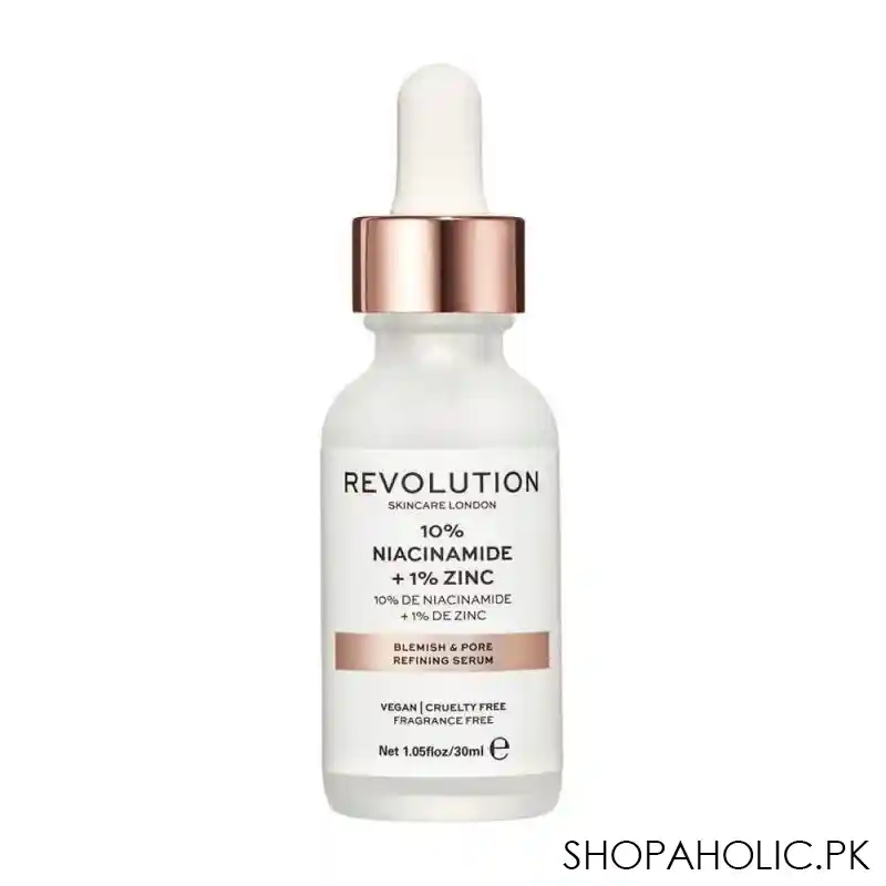 makeup revolution skincare blemish & pore refining serum, 10% niacinamide + 1% zinc, 30ml main image