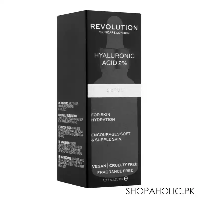 makeup revolution skincare hyaluronic acid 2% serum, 30ml image2