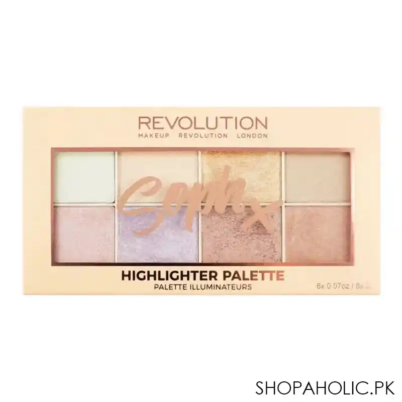 makeup revolution soph x highlighter palette, 8 pack main image