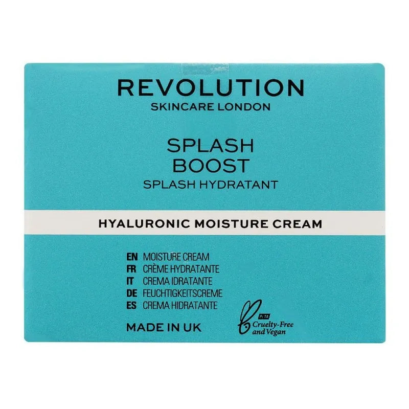 makeup revolution splash boost hyaluronic moisture cream, fragrance free, 50ml image3