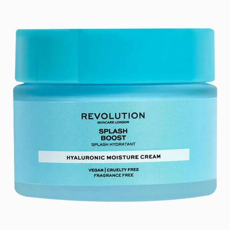 makeup revolution splash boost hyaluronic moisture cream, fragrance free, 50ml main image