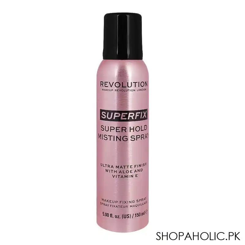 Makeup Revolution Superfix Misting Setting Spray With Aloe Vera & Vitamin E, 150ml - Main Image