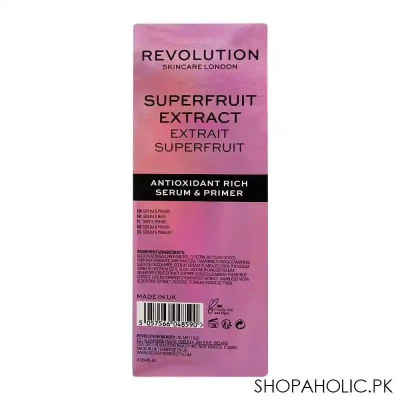 makeup revolution superfruit extract antioxidant rich serum & primer, 30ml image3