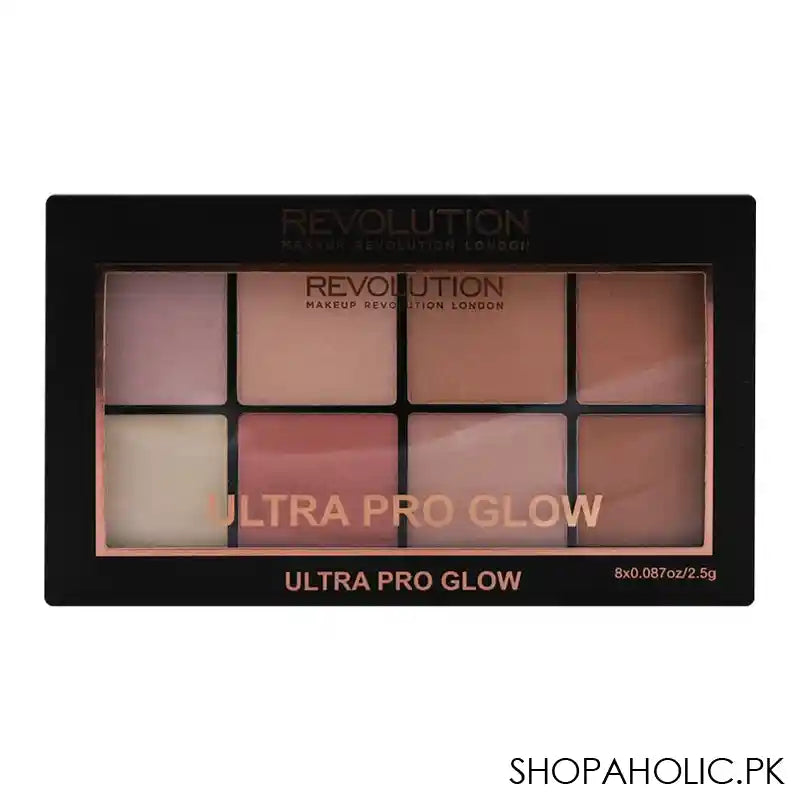 Makeup Revolution Ultra Pro Glow Highlighter Palette, 8-Pack - Main Image