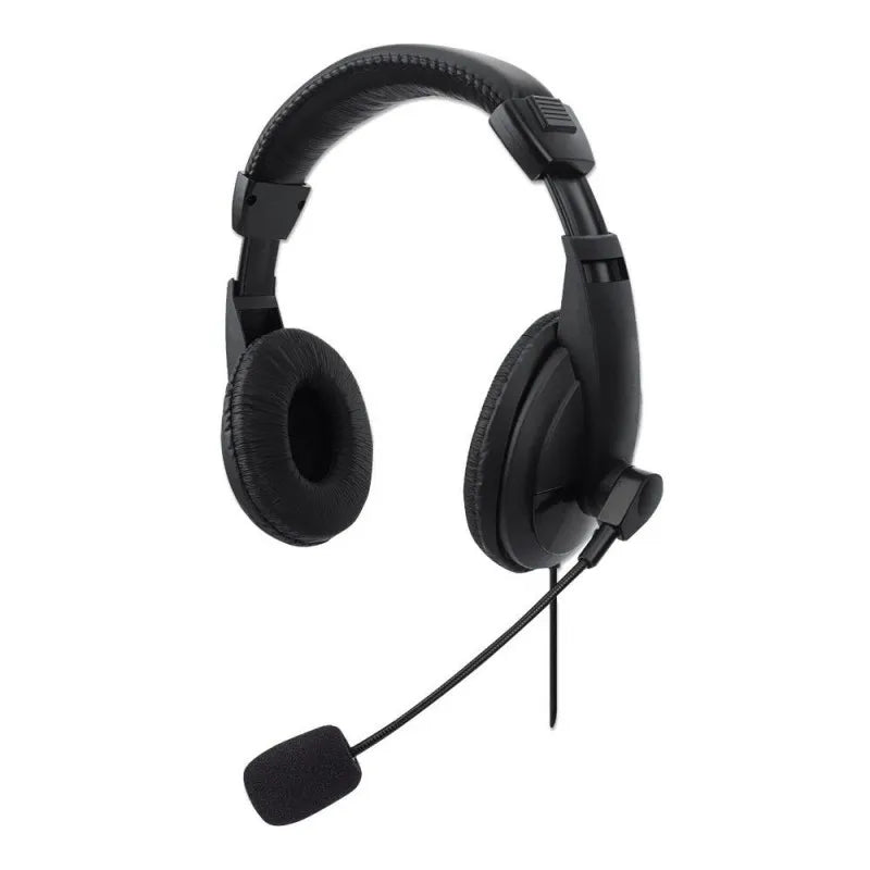 manhattan stereo headset, lightweight over ear design, wired usb a plug, 179881 main image