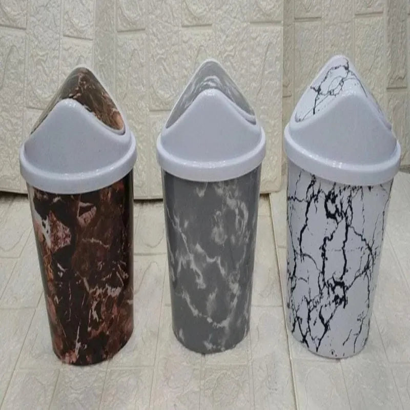 marble pattern trash bin image5