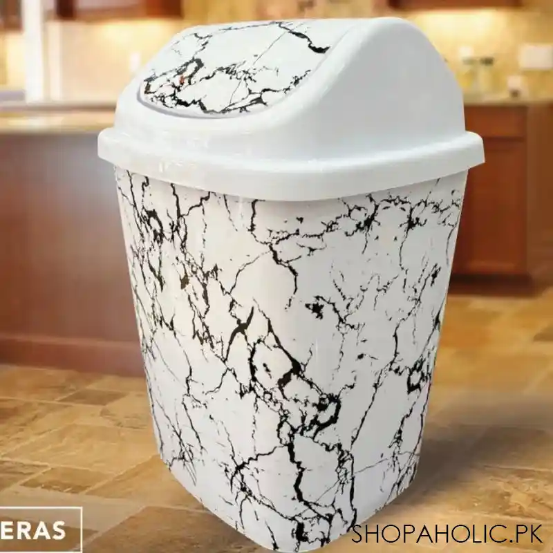 marble pattern trash bin main image