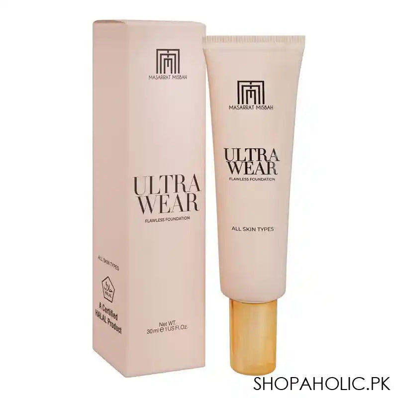 Masarrat Misbah Ultra Wear Flawless Foundation, Medium Caramel, 30ml - Main Image