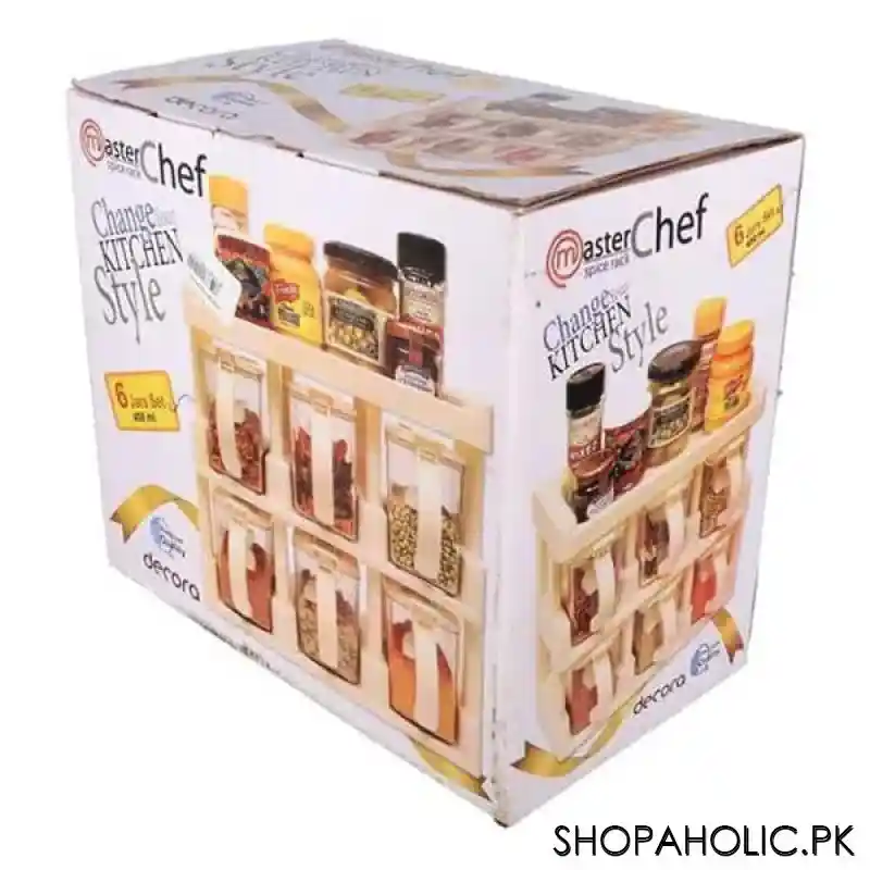 masterchef decora 6 jars spice rack set   450ml image4