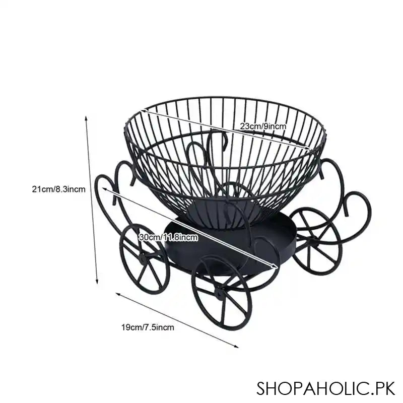 Matrix 2 Tier Decorative Fruit Basket, 11.81 x 9.05 x 8.26 Inches - Image 2