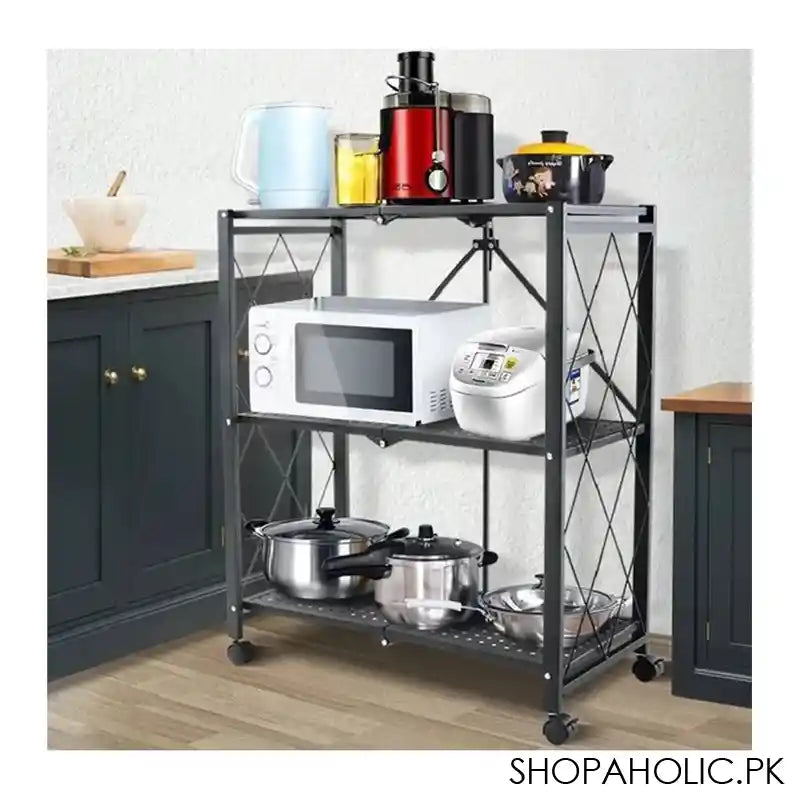 Matrix Foldable Kitchen Trolley, 12.5 x 27.5 x 13.5 Inches - Main Image