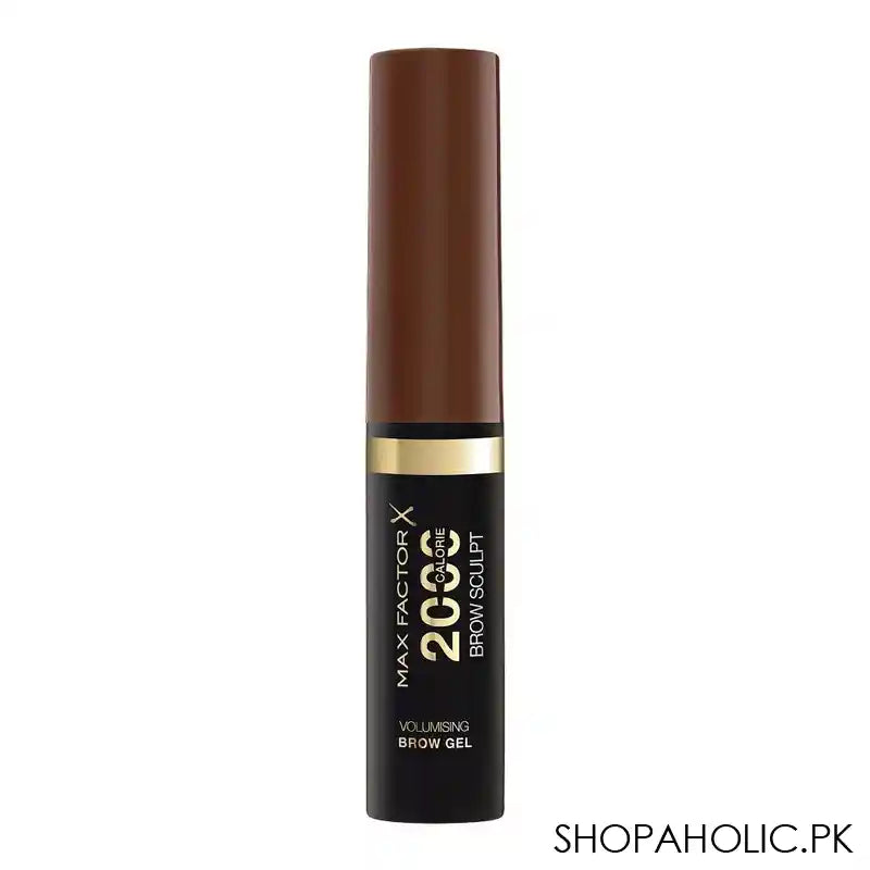 Max Factor 2000 Calorie Brow Sculpt Volumizing Brow Gel, Long-Lasting, 004 Black Brown, 4.5ml - Image 3