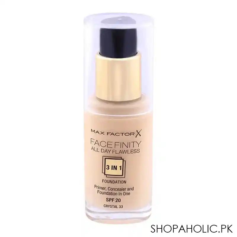 max factor facefinity all day flawless 3 in 1 foundation   33 crystal main image