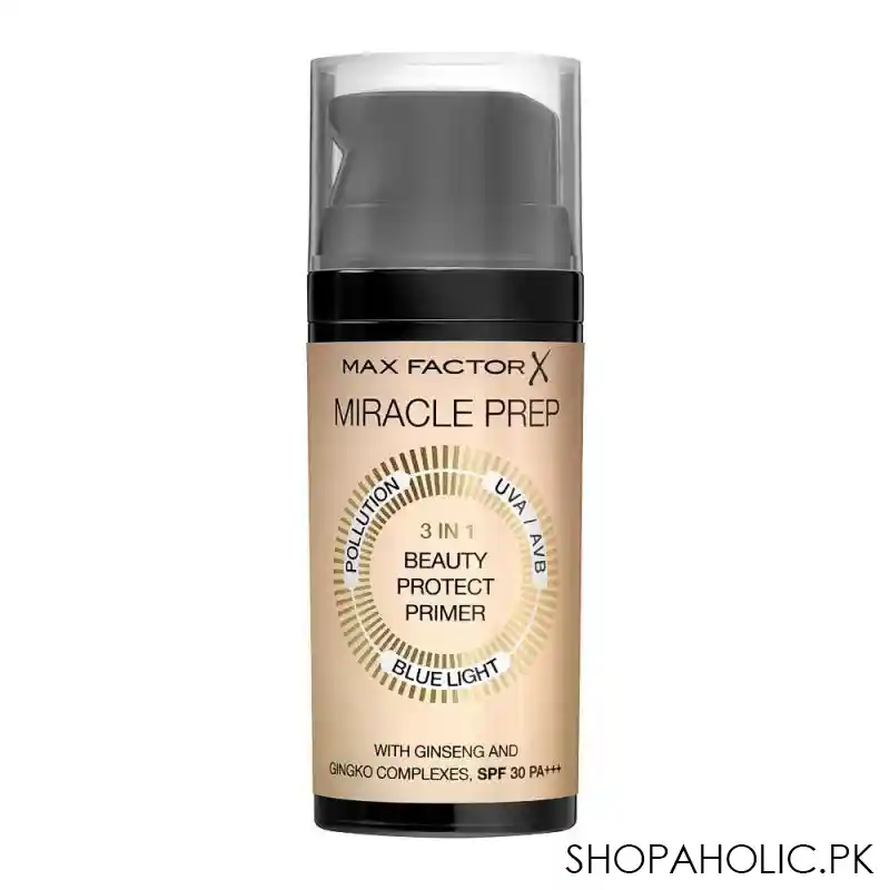 max factor miracle prep 3in1 beauty protect primer, blue light main image