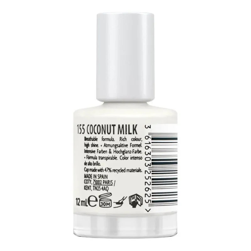 max factor miracle pure plant based & vegan nail polish 12ml, 155, coconut milk image2