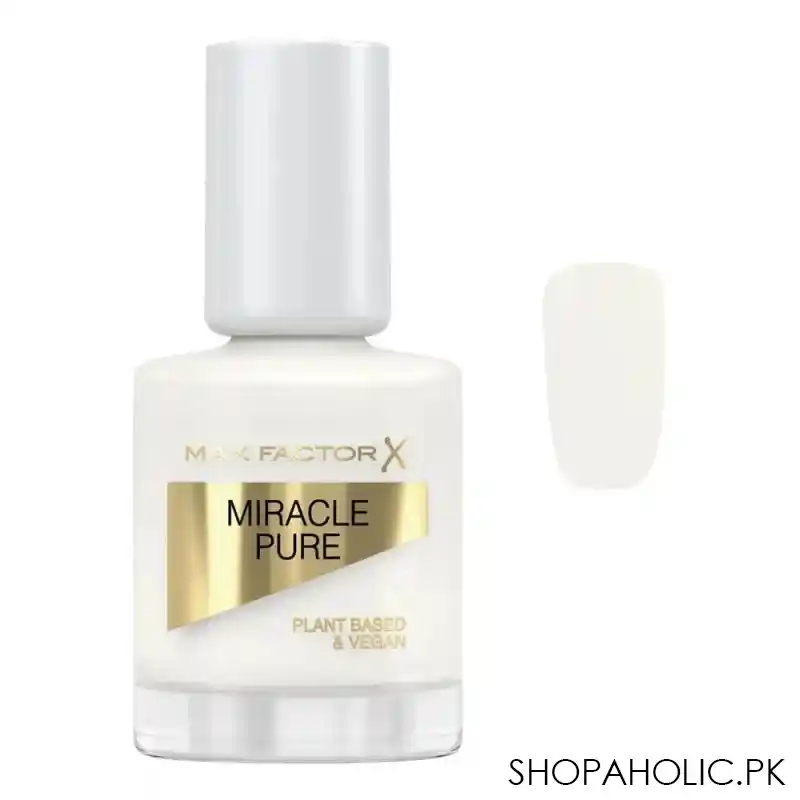 max factor miracle pure plant based & vegan nail polish 12ml, 155, coconut milk main image