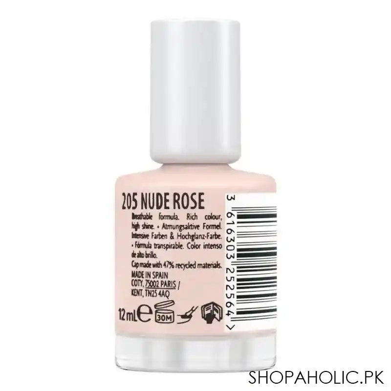 max factor miracle pure plant based & vegan nail polish 12ml, 205, nude rose image2