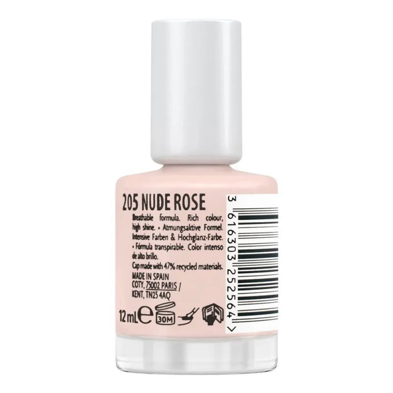 max factor miracle pure plant based & vegan nail polish 12ml, 205, nude rose image2