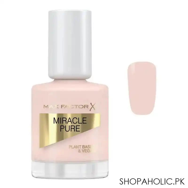 max factor miracle pure plant based & vegan nail polish 12ml, 205, nude rose main image