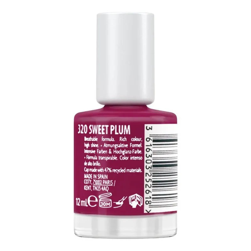 max factor miracle pure plant based & vegan nail polish 12ml, 320, sweet plum image2