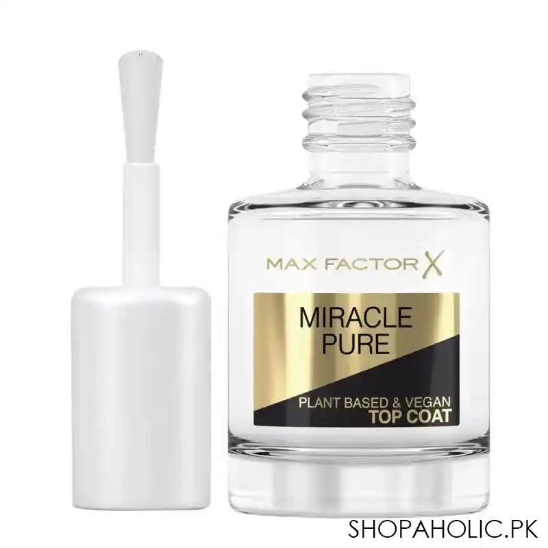 max factor miracle pure plant based & vegan, top coat, 12ml image2