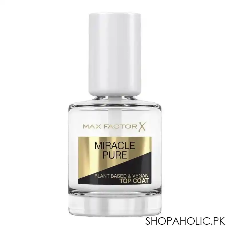 max factor miracle pure plant based & vegan, top coat, 12ml main image