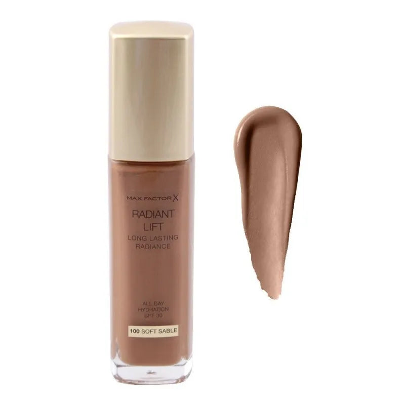 max factor radiant lift long lasting radiance spf 30 foundation, 100 soft sable main image