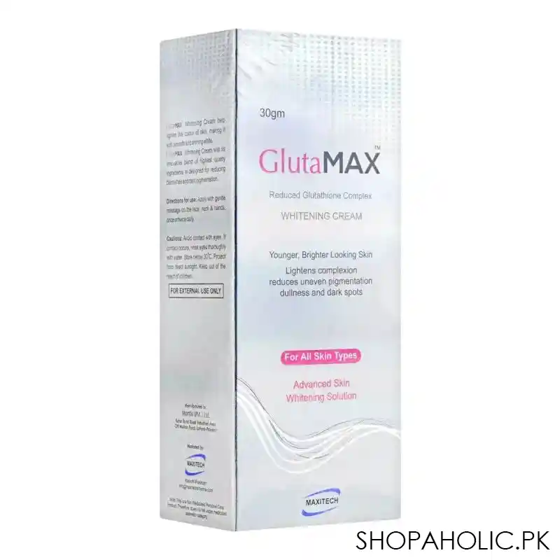 maxitech gluta max whitening cream, 30g main image