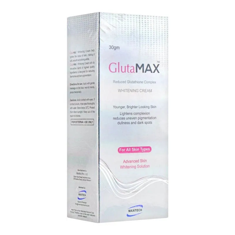 maxitech gluta max whitening cream, 30g main image