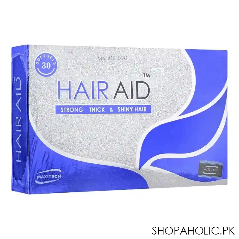 maxitech hair aid soft gel, 30 pack main image