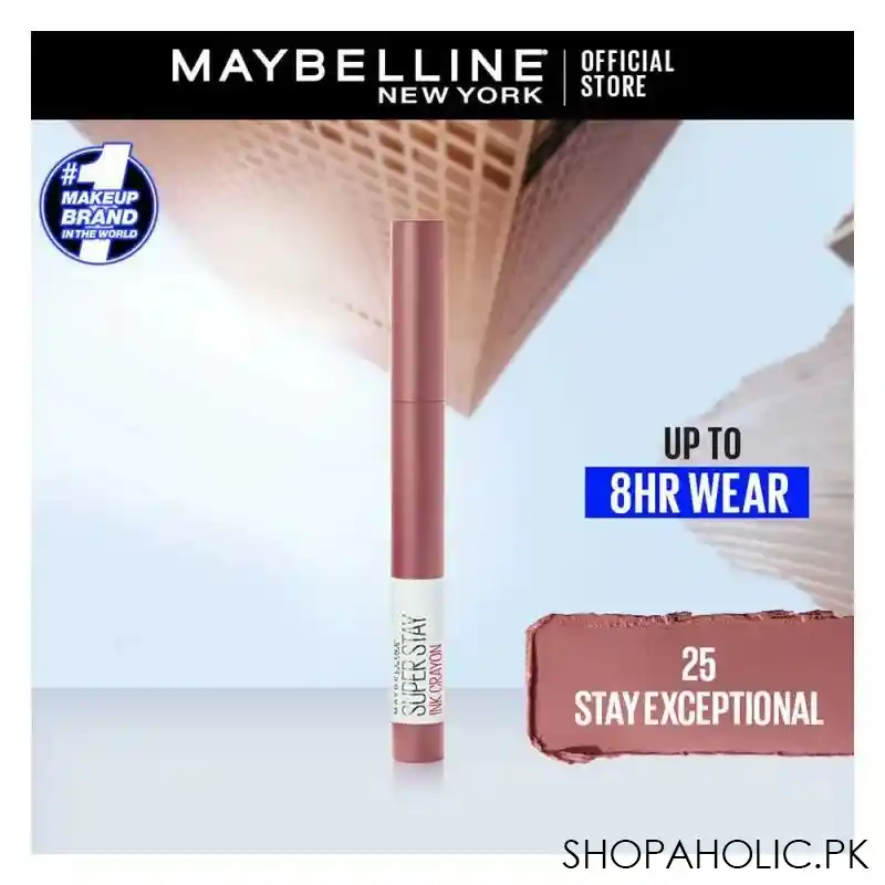 maybelline new york superstay ink crayon lipstick, 25 stay exceptional main image