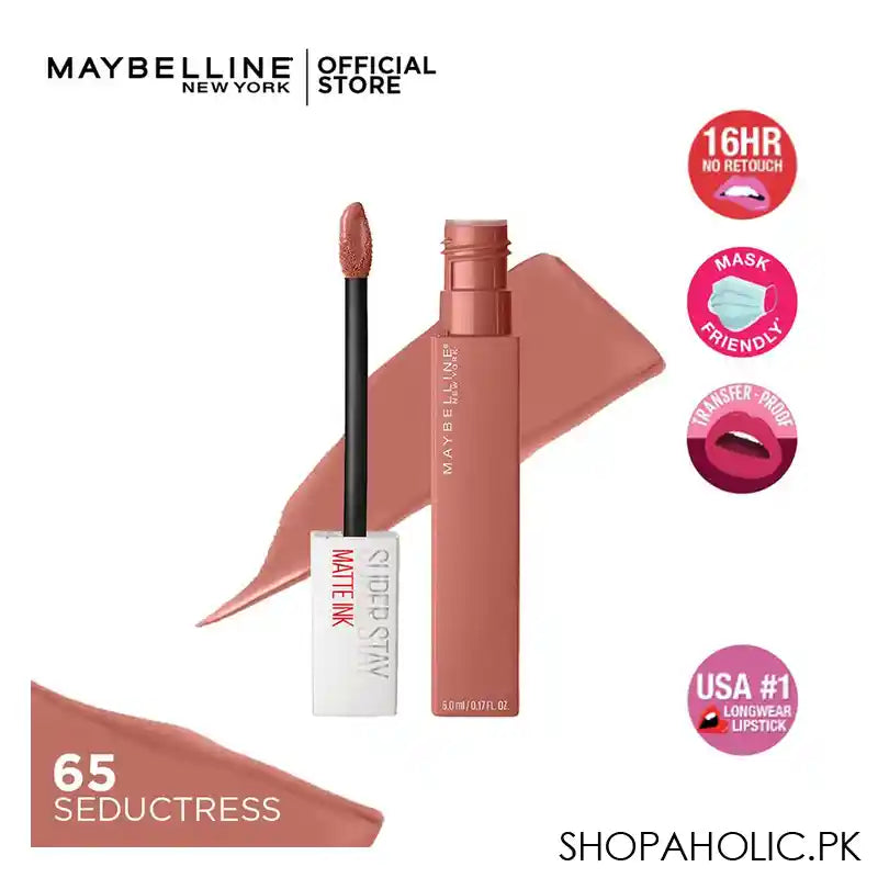 Maybelline New York Superstay Matte Ink Lipstick, 65 Seductress - Main Image