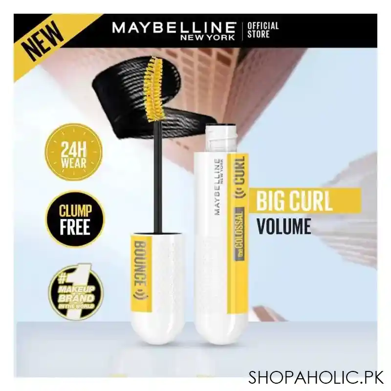 maybelline new york the colossal curl bounce mascara, 01 very black image2