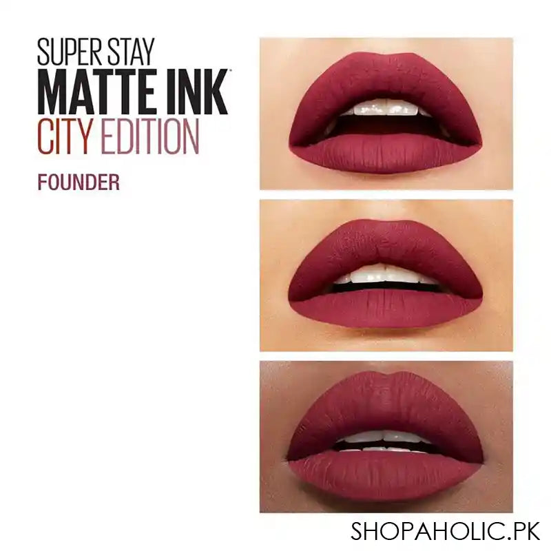 Maybelline Superstay Matte Ink Lipstick, 115, Founder - Image 4