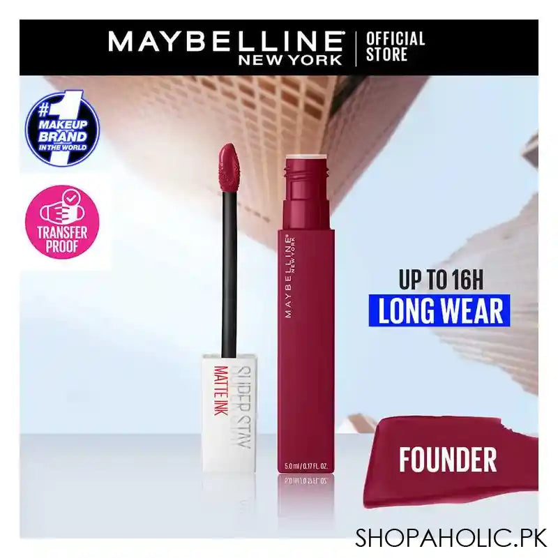 Maybelline Superstay Matte Ink Lipstick, 115, Founder - Image 6