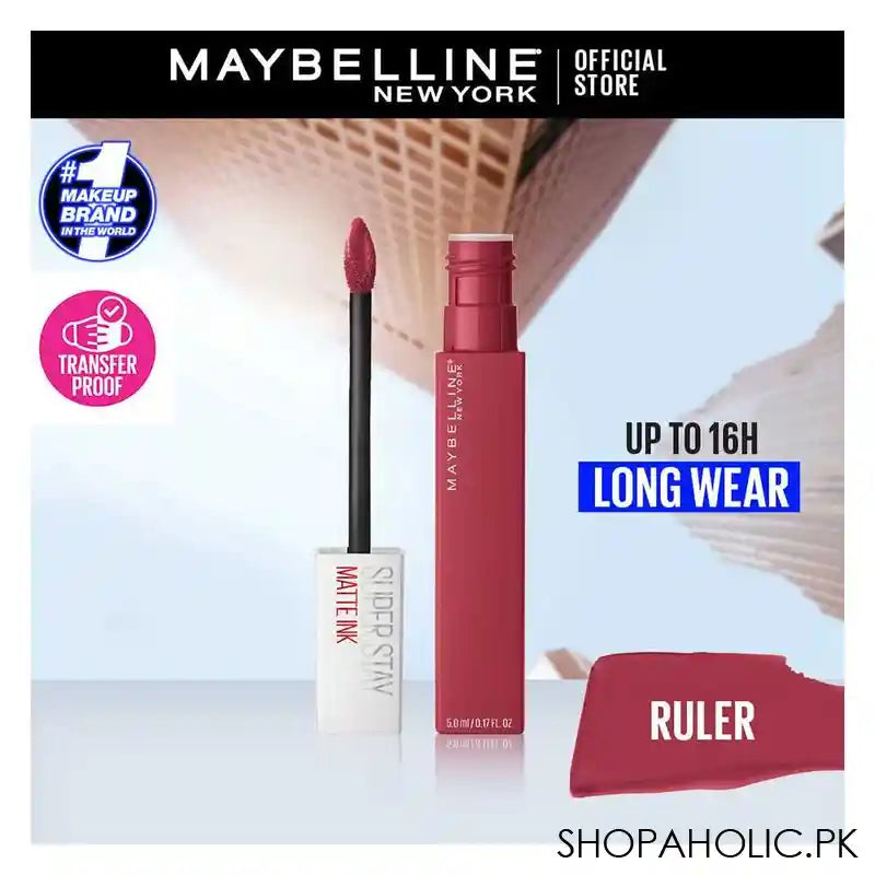 Maybelline Superstay Matte Ink Lipstick, 80 Ruler - Image 7