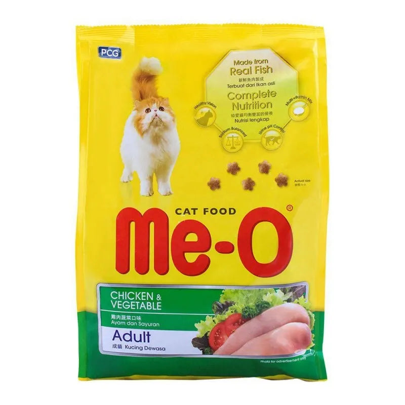 me o adult chicken & vegetable cat food 1.2 kg main image