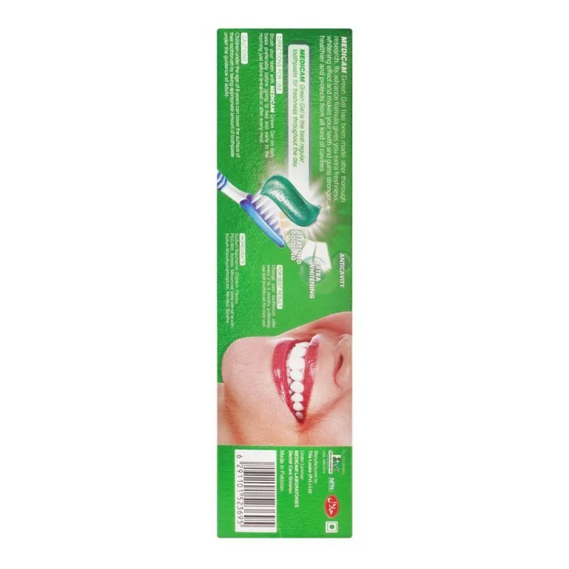 medicam ultra fresh green gel toothpaste, 125ml image2