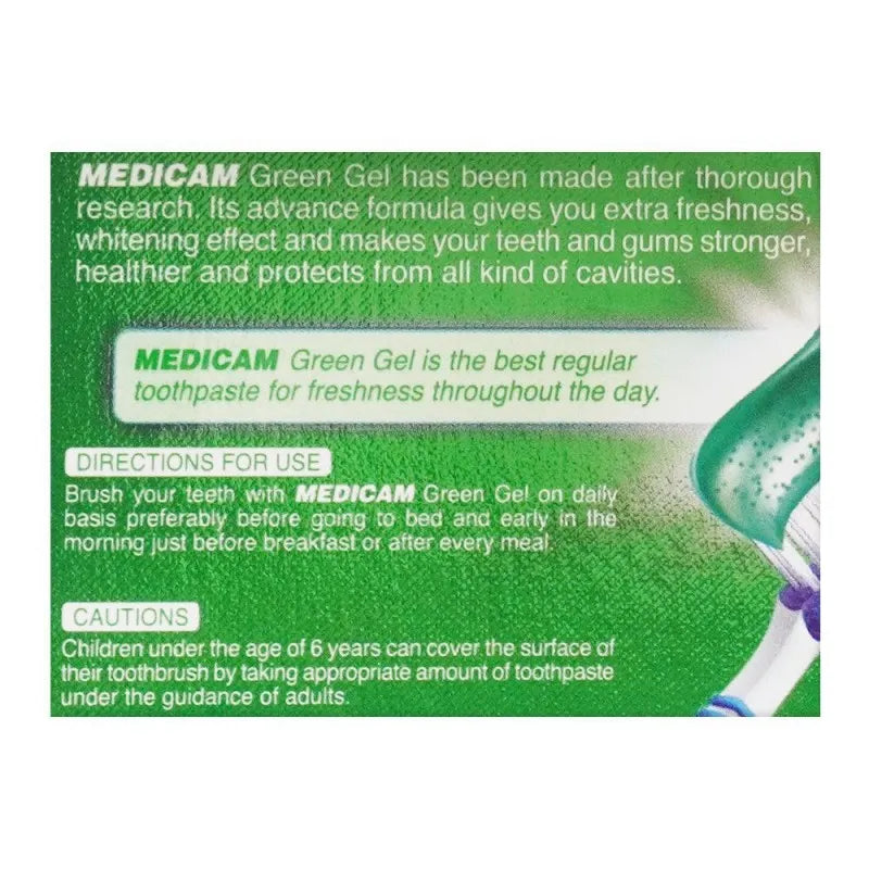 medicam ultra fresh green gel toothpaste, 125ml image3