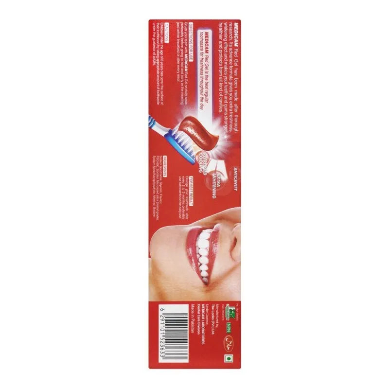 medicam ultra fresh red gel toothpaste, 125ml image2