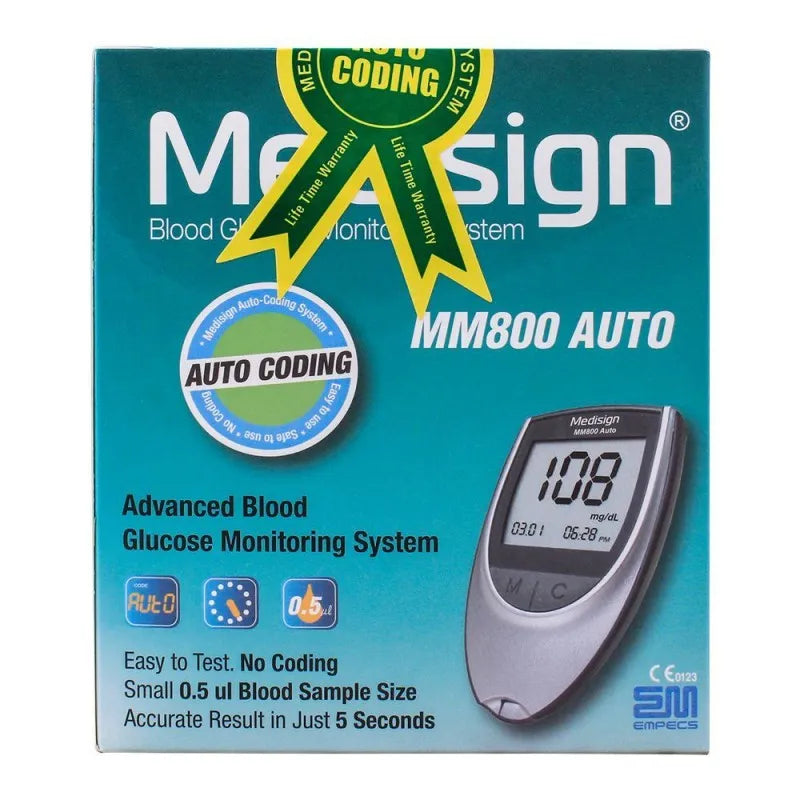 medisign advanced blood glucose monitoring system, mm800 auto image3